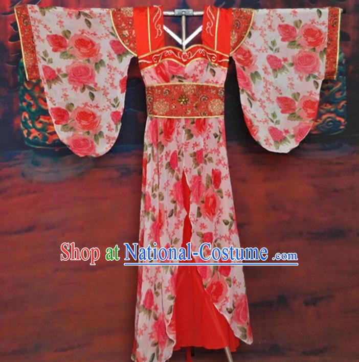 Traditional Chinese Tang Dynasty Princess Hanfu Dress Ancient Imperial Consort Historical Costume for Women