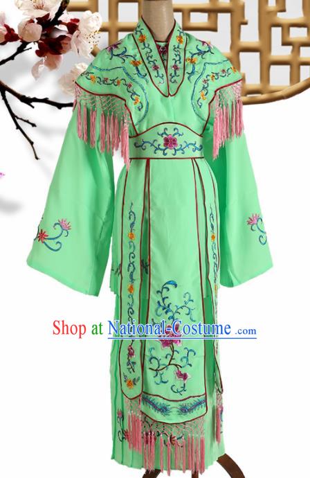 Traditional Chinese Beijing Opera Peri Costume Peking Opera Princess Green Dress