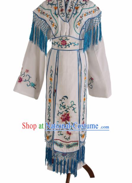 Traditional Chinese Beijing Opera Peri Costume Peking Opera Princess White Dress