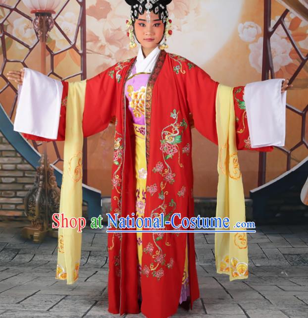 Traditional Chinese Beijing Opera Empress Costume Peking Opera Queen Red Dress