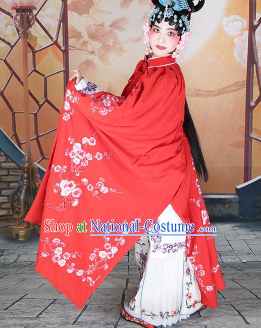 Traditional Chinese Beijing Opera Diva Costume Peking Opera Imperial Concubine Red Cloak