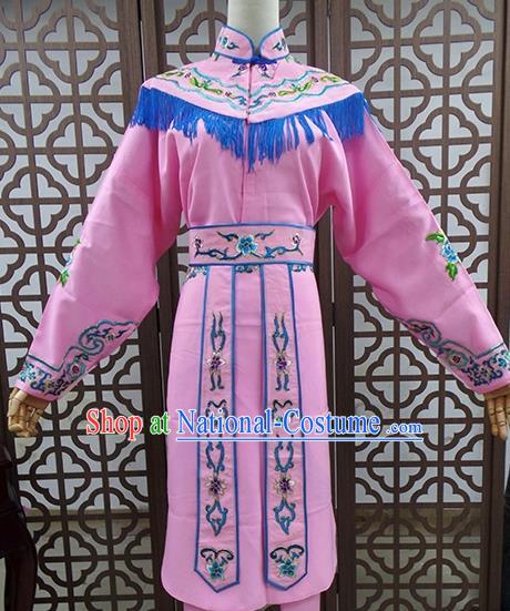 Traditional Chinese Beijing Opera Actress Costume Peking Opera Maidservants Pink Dress