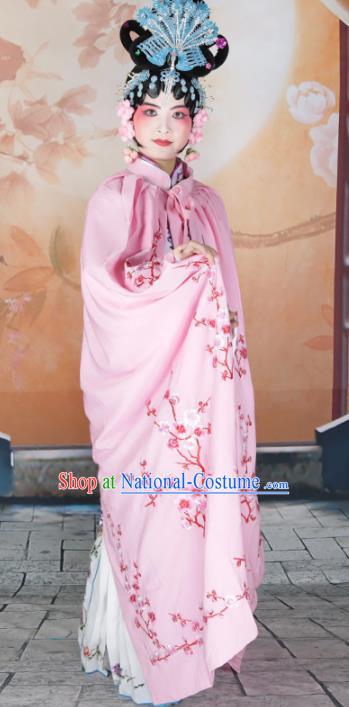 Traditional Chinese Beijing Opera Diva Costume Peking Opera Imperial Concubine Pink Cloak