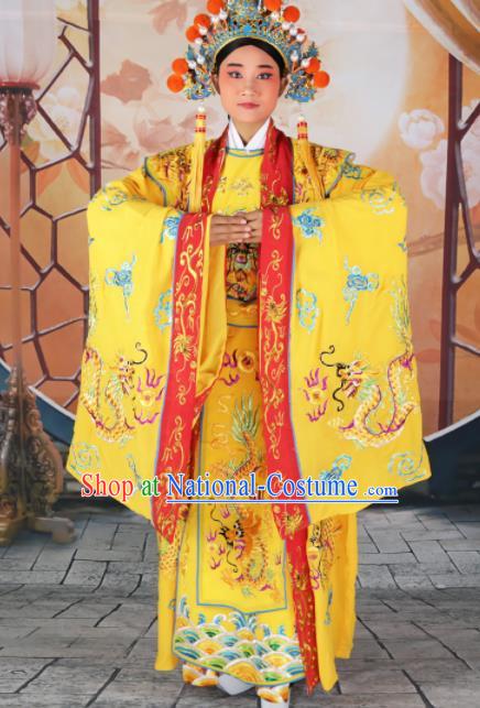 Chinese Traditional Beijing Opera Emperor Costume Peking Opera Royal Clothing and Hat