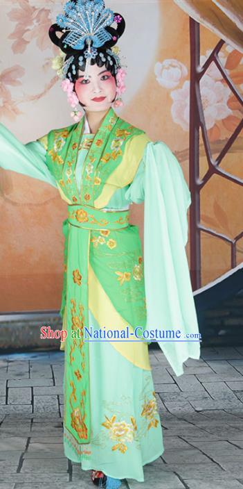 Traditional Chinese Beijing Opera Princess Costume Peking Opera Diva Green Dress