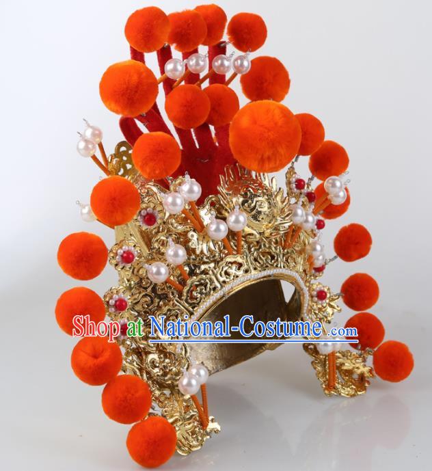 Asian Chinese Beijing Opera Headwear Traditional Peking Opera General Hat