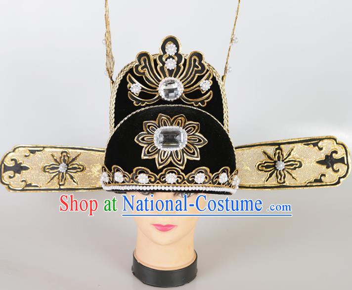 Asian Chinese Beijing Opera Niche Headwear Traditional Peking Opera Minister Hat