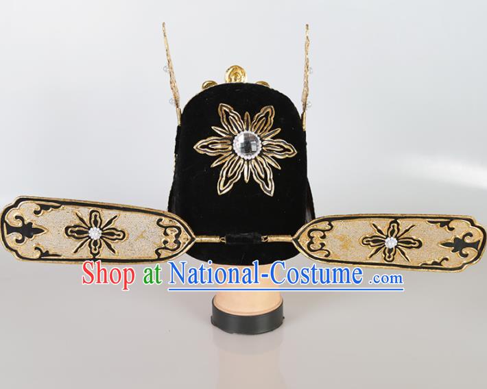 Asian Chinese Beijing Opera Niche Headwear Traditional Peking Opera Minister Hat