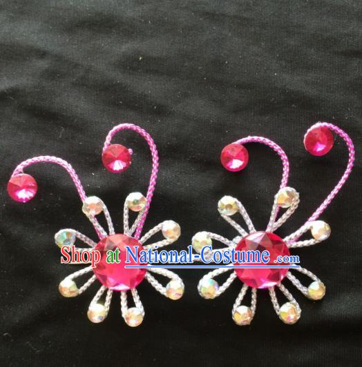 Asian Chinese Beijing Opera Jewelry Accessories Stage Performance Flowers Brooch for Women