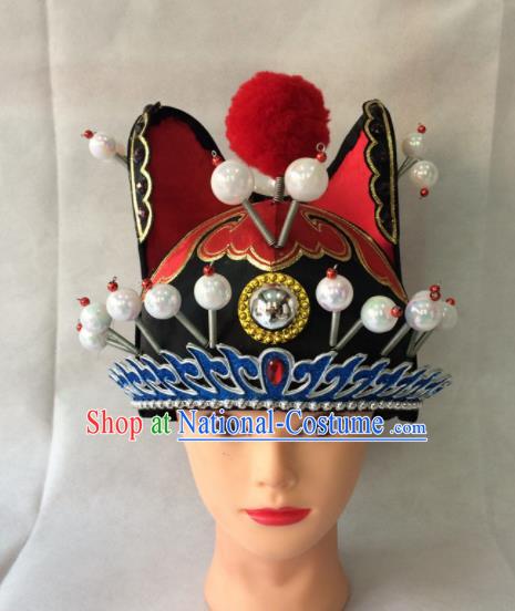 Asian Chinese Traditional Beijing Opera Headwear Ancient Court Eunch Hat for Men