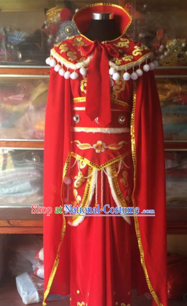 Traditional Chinese Beijing Opera Diva Costume Ancient Imperial Concubine Red Dress for Women