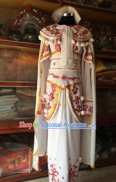 Traditional Chinese Beijing Opera Princess Costume Ancient Peri White Dress for Women