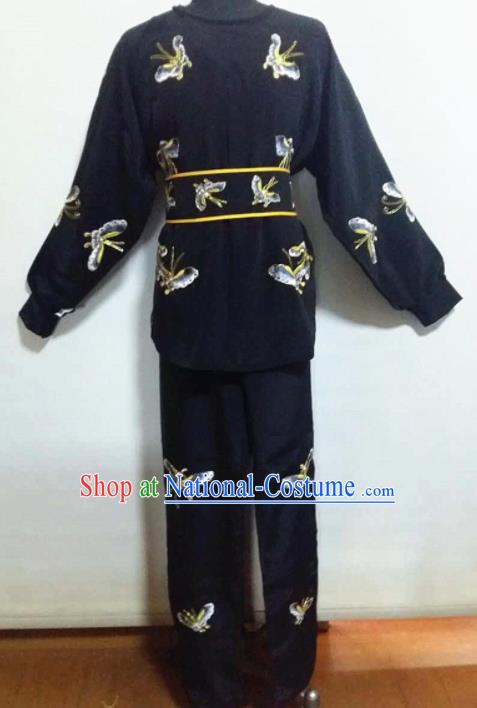 Traditional Chinese Beijing Opera Takefu Costume Ancient Warriors Black Clothing