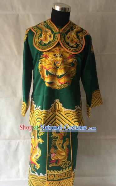 Traditional Chinese Beijing Opera Takefu Costume Peking Opera General Green Clothing