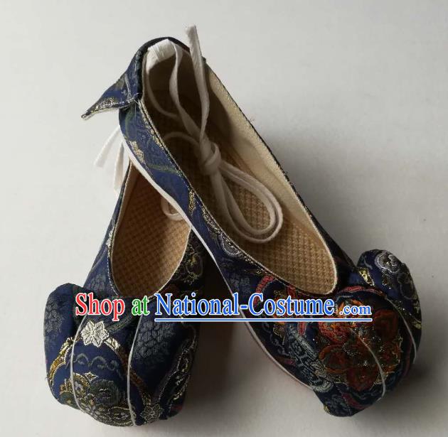 Asian Chinese Traditional Shoes Ancient Song Dynasty Navy Shoes Hanfu Shoes for Women