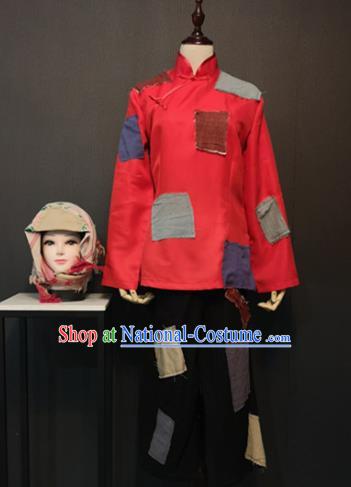 Traditional Chinese Ancient Drama Poor Men Clothing