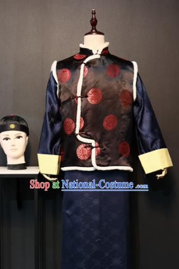 Traditional Chinese Ancient Drama Qing Dynasty Prince Clothing for Men