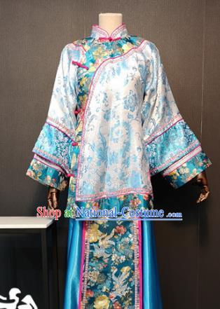 Traditional Chinese Ancient Drama Qing Dynasty Young Mistress Costume for Women