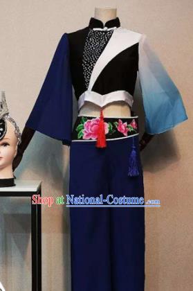 Asian Chinese Traditional Folk Dance Costume National Dance Clothing for Women