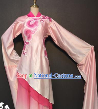 Asian Chinese Traditional Classical Dance Costume Umbrella Dance Pink Dress for Women