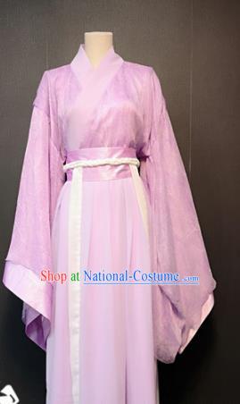 Traditional Chinese Ancient Drama Han Dynasty Princess Costume Pink Hanfu Dress for Women