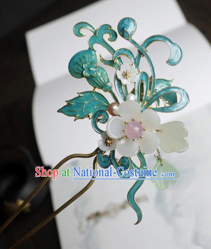 Chinese Ancient Palace Hair Accessories Qing Dynasty Queen Blueing Calabash Hairpins for Women