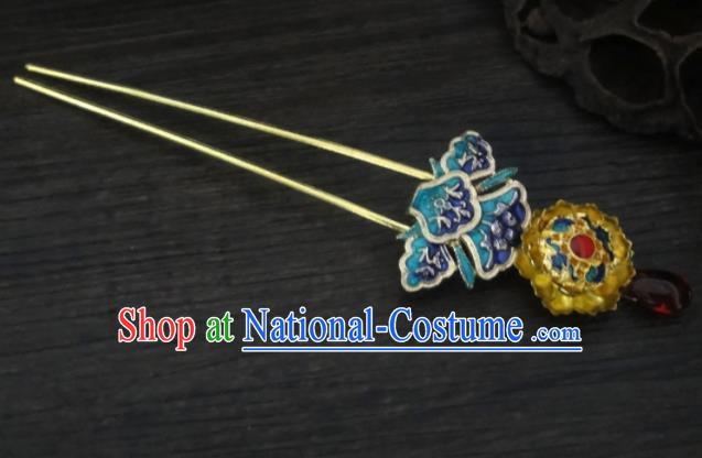 Chinese Ancient Palace Hair Accessories Traditional Classical Tang Dynasty Golden Hairpins for Women