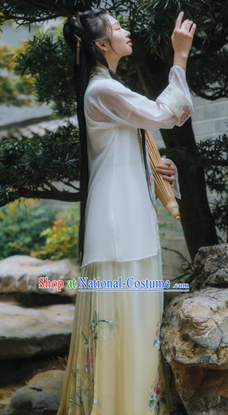 Chinese Ancient Aristocratic Lady Hanfu Dress Traditional Song Dynasty Historical Costume for Women