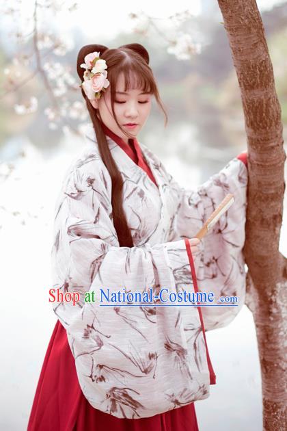 Traditional Chinese Ancient Hanfu Dress Jin Dynasty Aristocratic Lady Historical Costume for Women