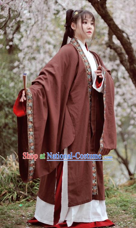 Chinese Ancient Traditional Hanfu Dress Han Dynasty Swordswoman Historical Costume Complete Set for Women