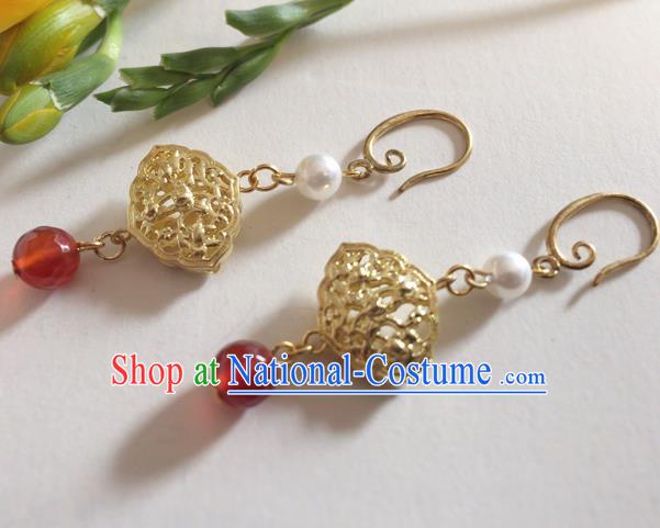 Chinese Ancient Hanfu Jewelry Accessories Traditional Wedding Earrings for Women