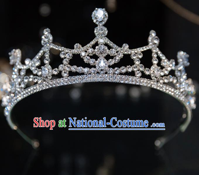 Handmade Baroque Hair Accessories Princess Wedding Zircon Royal Crown for Women