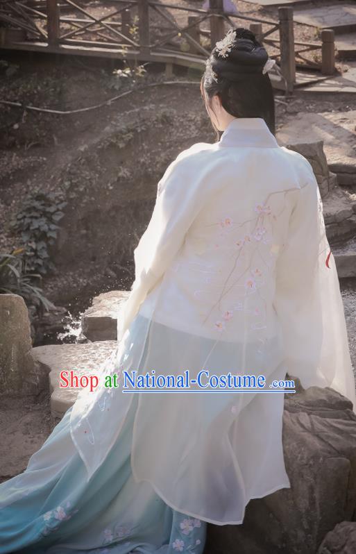 Traditional Chinese Ming Dynasty Princess Replica Costumes Ancient Palace Lady Embroidered Hanfu Dress for Women