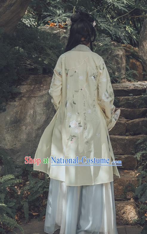 Traditional Chinese Song Dynasty Nobility Lady Replica Costumes Ancient Embroidered Hanfu Dress for Women