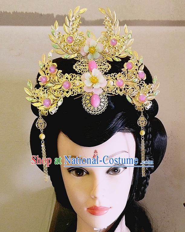 Chinese Ancient Princess Hair Accessories Traditional Hanfu Palace Phoenix Coronet Hairpins for Women