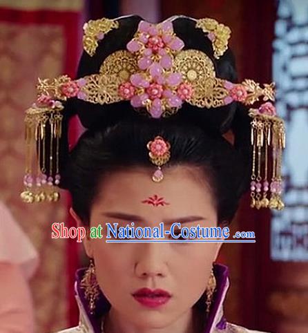 Chinese Ancient Beyond The Realm Of Conscience Queen Hair Accessories Traditional Hanfu Palace Phoenix Coronet Hairpins for Women