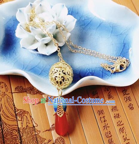 Chinese Ancient Bride Hanfu Waist Accessories Traditional Palace Tassel Pendant Sachet for Women