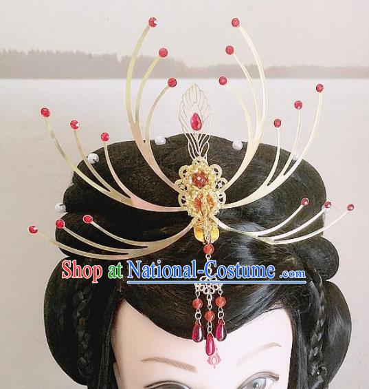 Chinese Ancient Queen Hair Accessories Traditional Hanfu Phoenix Coronet Hairpins for Women