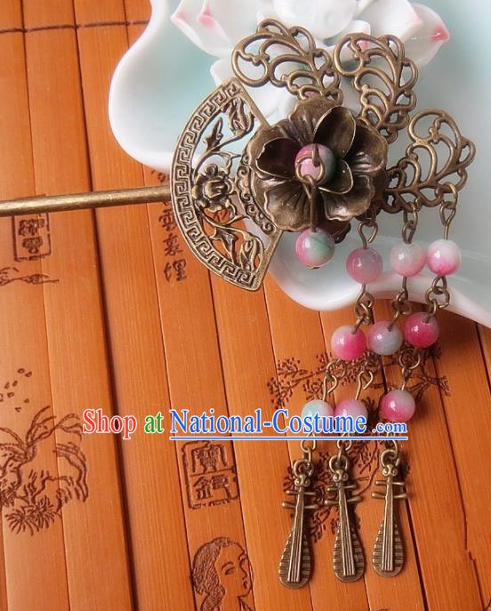 Chinese Ancient Hair Accessories Tassel Hairpins Traditional Hanfu Palace Hair Clip for Women