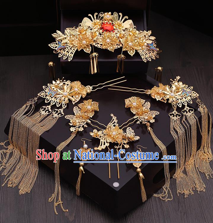 Chinese Ancient Hair Accessories Wedding Tassel Step Shake Hairpins Traditional Hair Clip for Women