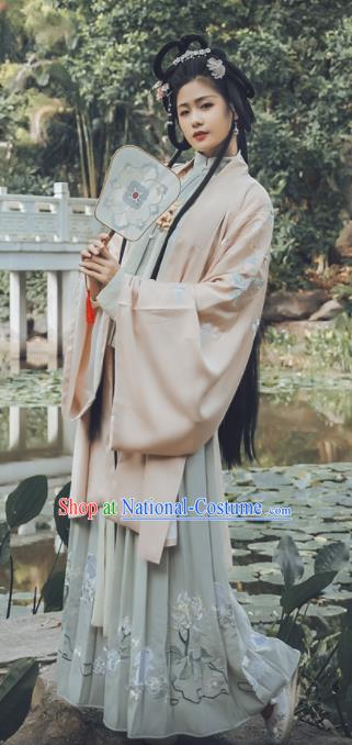 Traditional Chinese Ming Dynasty Aristocratic Lady Replica Costumes Ancient Drama Princess Hanfu Dress for Women