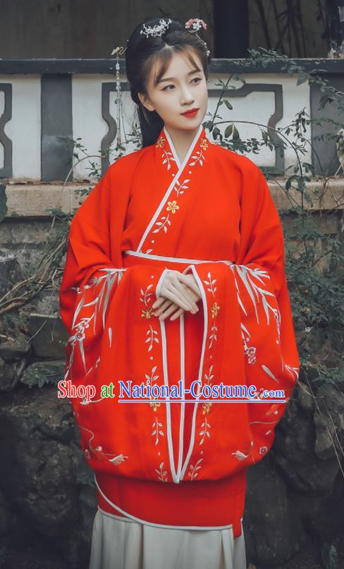 Traditional Chinese Han Dynasty Princess Replica Costumes Ancient Wedding Embroidered Hanfu Dress for Women