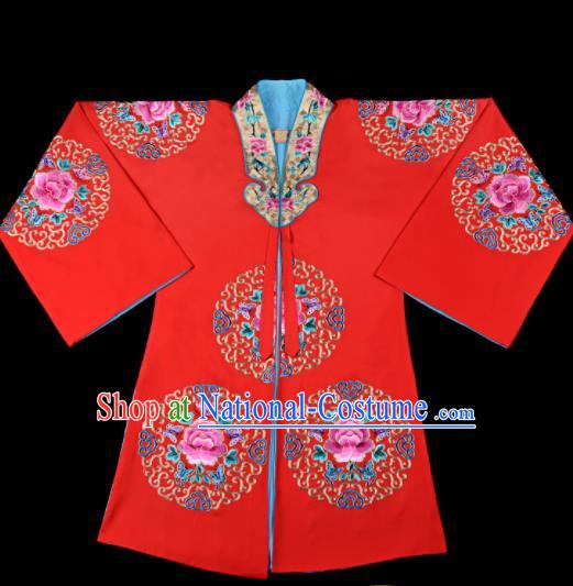 Professional Chinese Traditional Beijing Opera Costume Peking Opera Aristocratic Lady Red Cloak for Adults