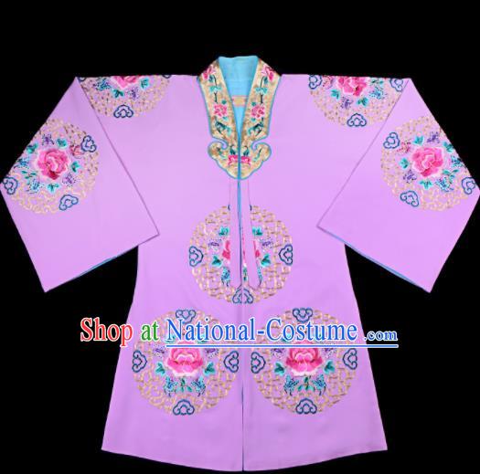 Professional Chinese Traditional Beijing Opera Costume Peking Opera Aristocratic Lady Lilac Cloak for Adults