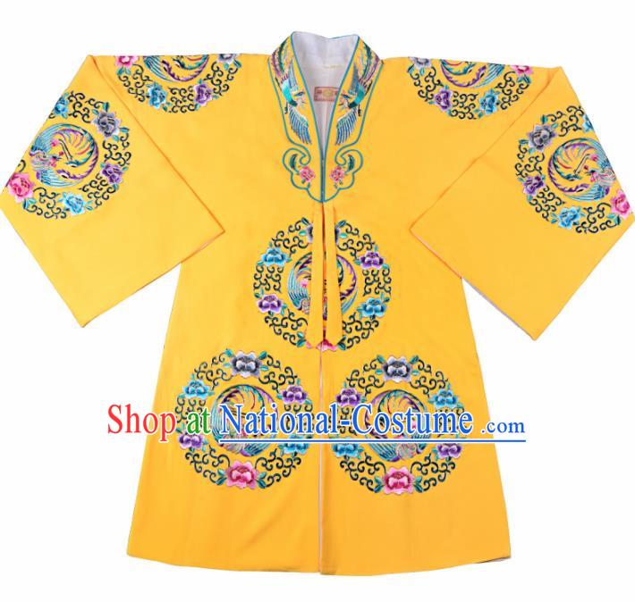 Professional Chinese Traditional Beijing Opera Costume Peking Opera Aristocratic Lady Yellow Cloak for Adults