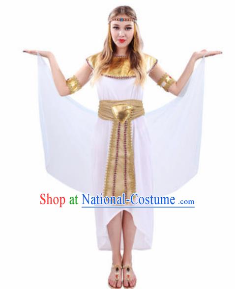 Traditional Egypt Costume Ancient Egypt Queen White Dress for Women