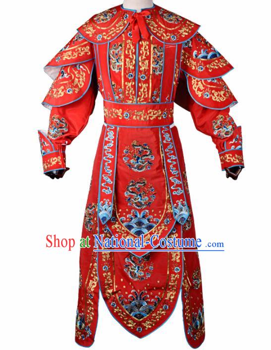 Professional Chinese Beijing Opera Takefu Costume Traditional Peking Opera Red Clothing for Adults