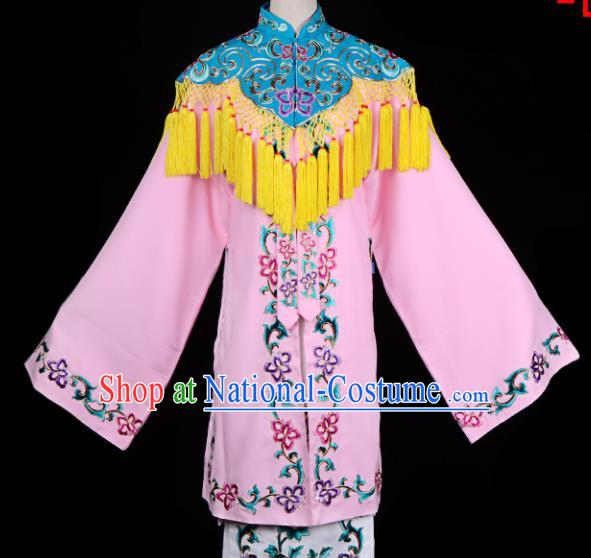 Professional Chinese Traditional Beijing Opera Costume Ancient Princess Embroidered Pink Dress for Adults