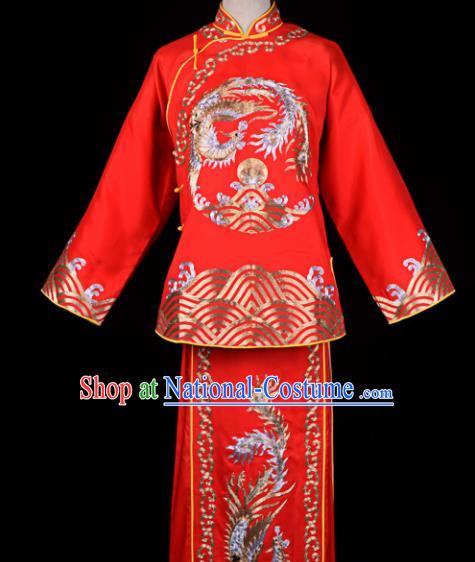 Professional Chinese Traditional Beijing Opera Young Lady Costume Ancient Maidservants Red Dress for Adults