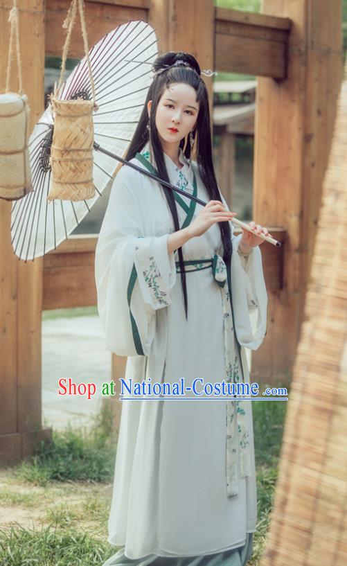 Chinese Traditional Jin Dynasty Princess Replica Costume Ancient Swordswomen Dress for Women